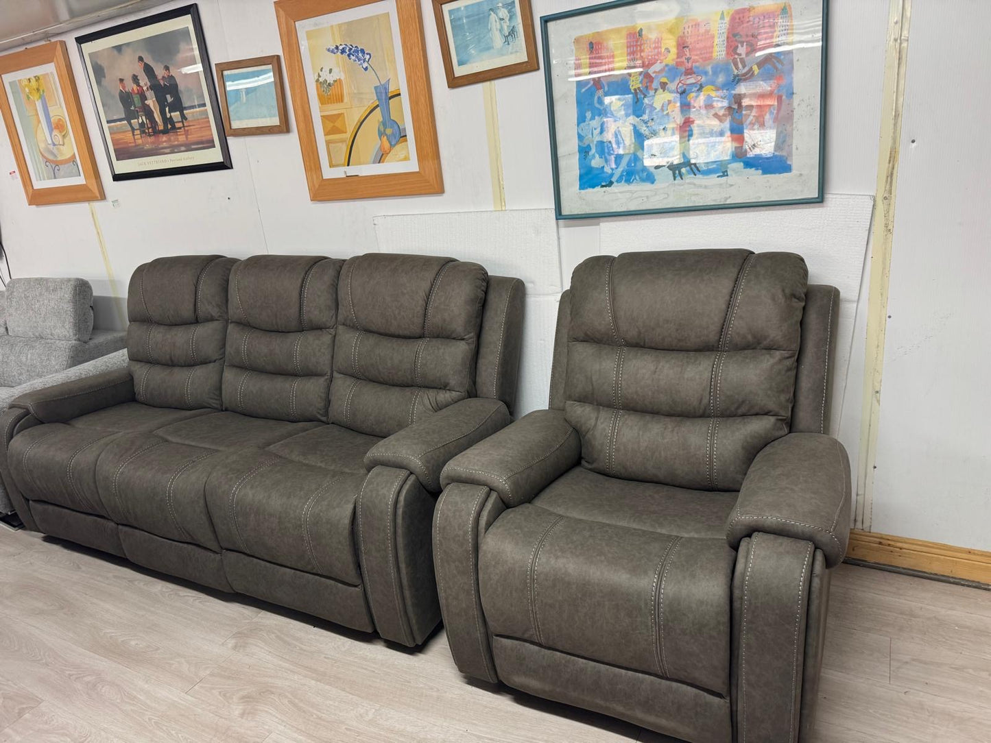 Maddison Grey Fabric Sofa Range