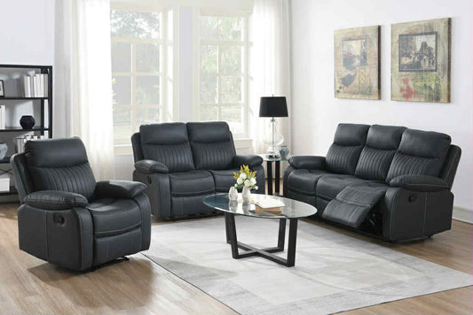 Barkley Black Leather Sofa Range